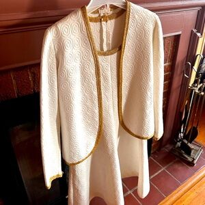 Cream Handmade Dress/Jacket set